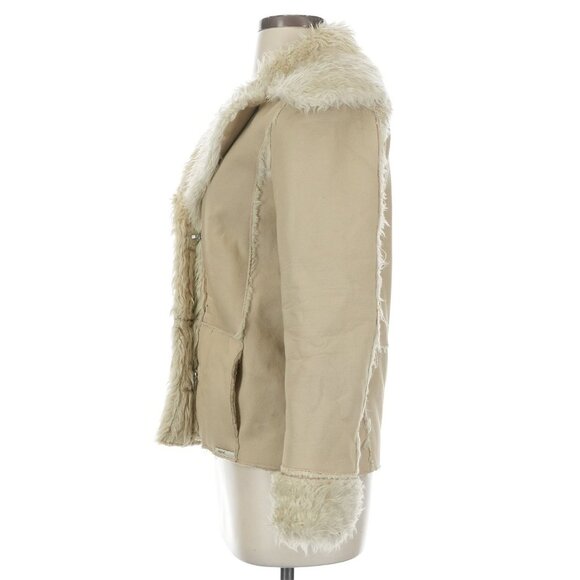 Vintage Y2K Rip Curl Faux Shearling Jacket | Penny Lane Boho Grunge Fairycore S - Picture 5 of 8